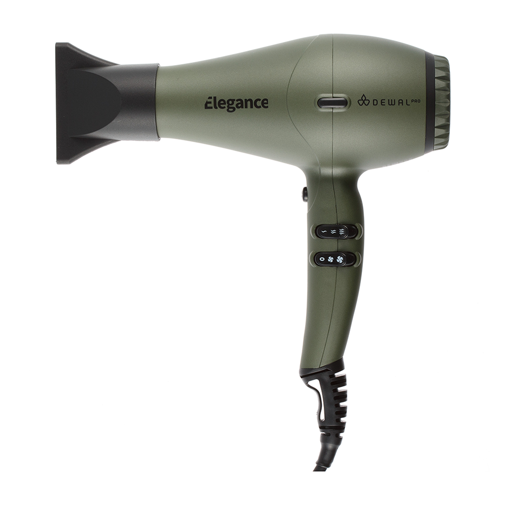 DEWAL PROFESSIONAL Фен Elegance оливковый, ионизация, 2 насадки, 2300 Вт, фото 1