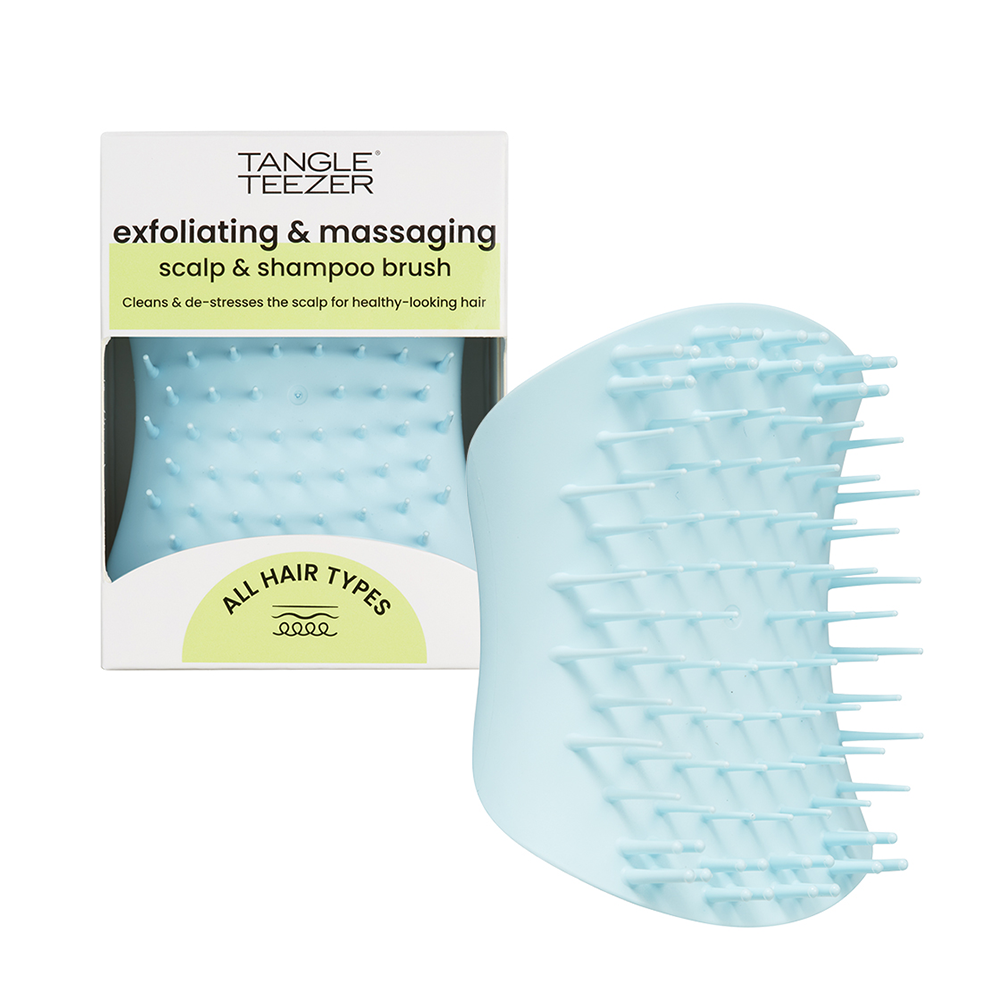 TANGLE TEEZER Щетка для массажа головы / The Scalp Exfoliator and Massager Seafoam Blue, фото 5