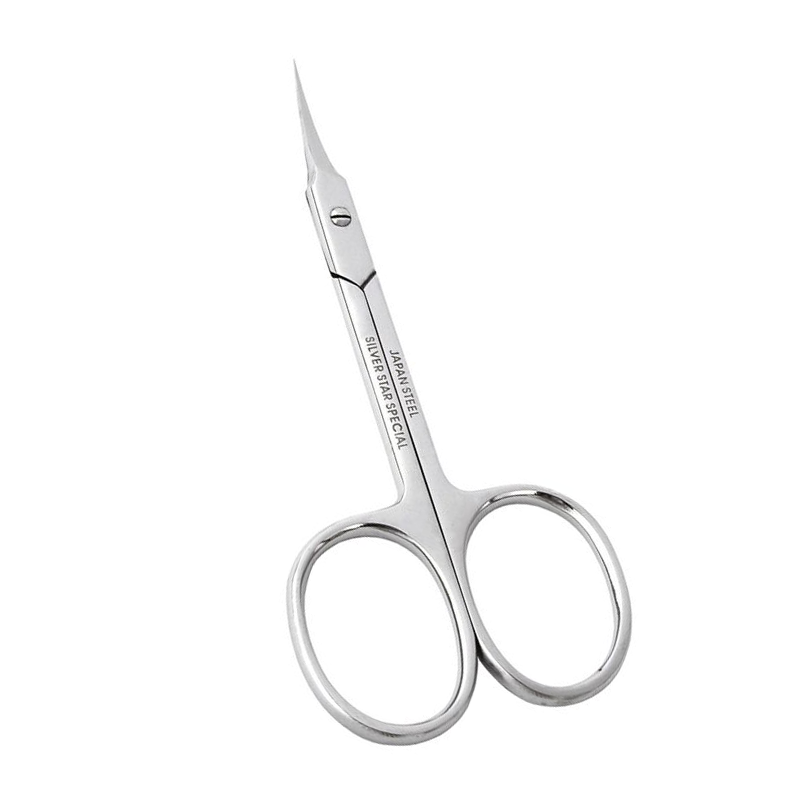 SILVER STAR Ножницы для кутикулы, матовые, зауженные лезвия, плечики, фото 1