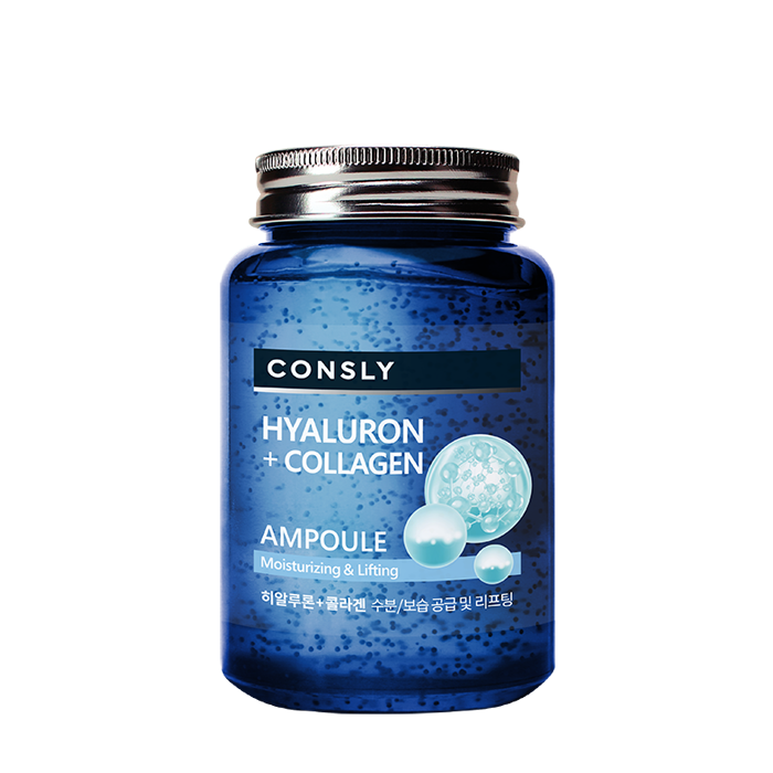CONSLY Сыворотка многофункциональная укрепляющая ампульная с гиалуроновой кислотой и коллагеном 250 мл, фото 1