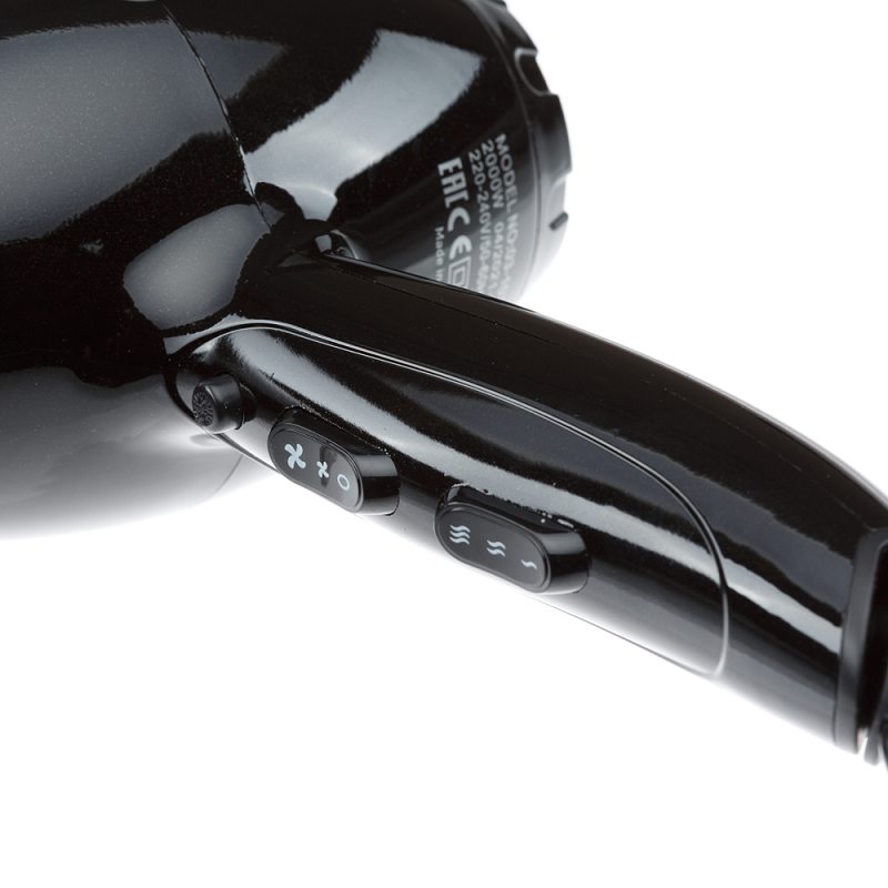 DEWAL PROFESSIONAL Фен Midnight черный, ионизация, 2 насадки, 2000 Вт, фото 3