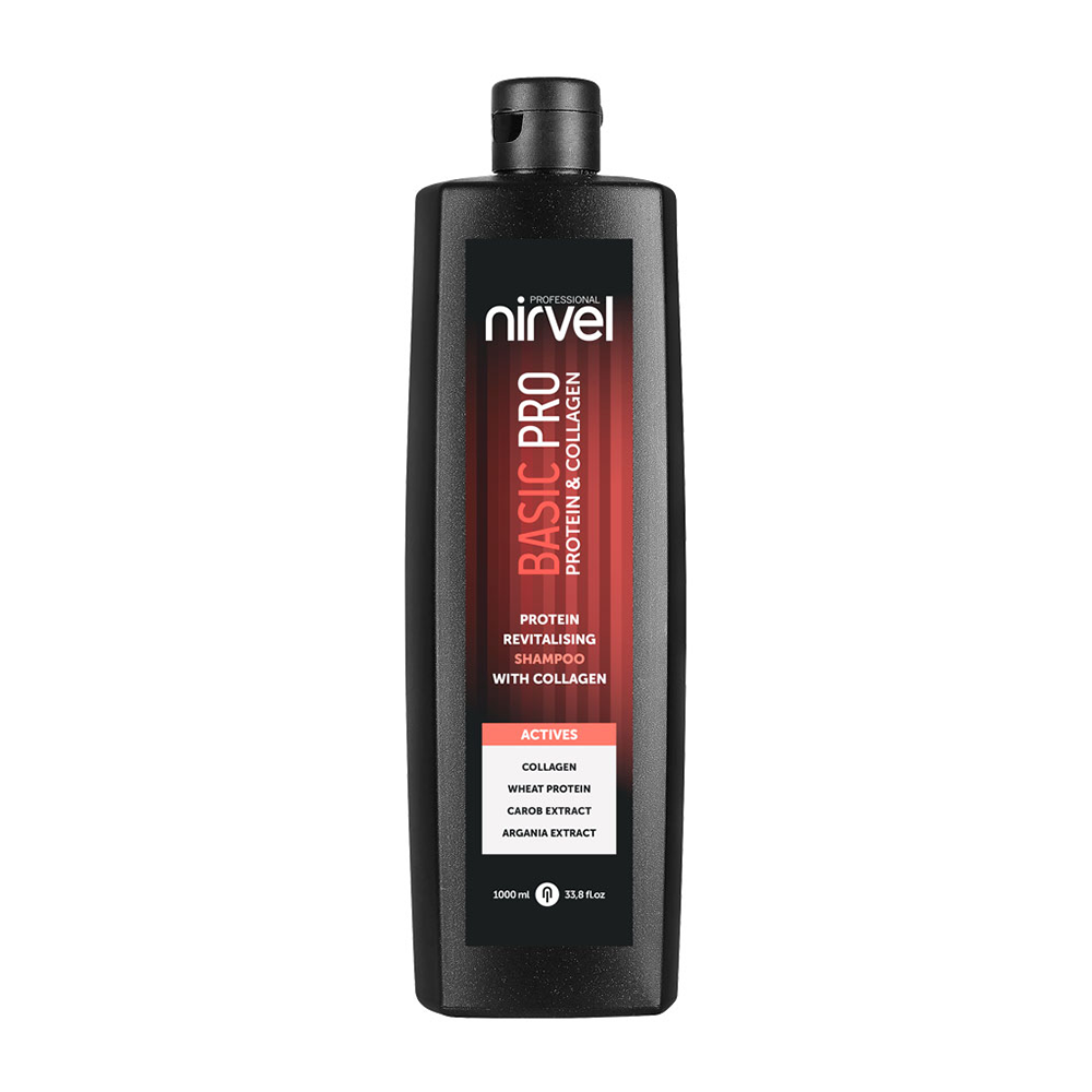 NIRVEL PROFESSIONAL Шампунь восстанавливающий с протеином и коллагеном / Protein shampoo Basic PRO 1000 мл, фото 1