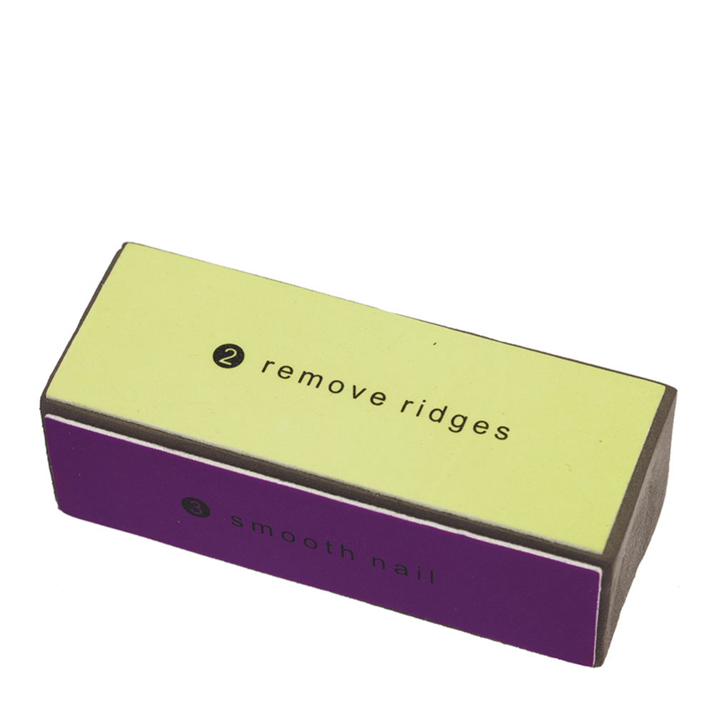 DEWAL BEAUTY Брусок полировочный 4 в 1, желтый-фиолетовый, абразивность 180/240/400/3000 гр, фото 1