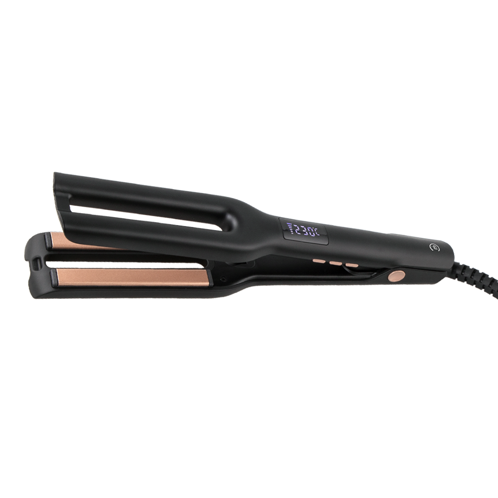 MELON PRO Щипцы-выпрямитель для волос LAMIA Duo с терморегулятором, черный, керамо-турмалиновое покрытие, термочехол, фото 1