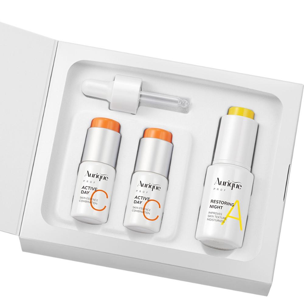 AURIQUE Набор дневных и ночных сывороток (сыворотка с витамином С - 2 х 10 мл + сыворотки с витамином А - 20 мл) AURIQUE, фото 2