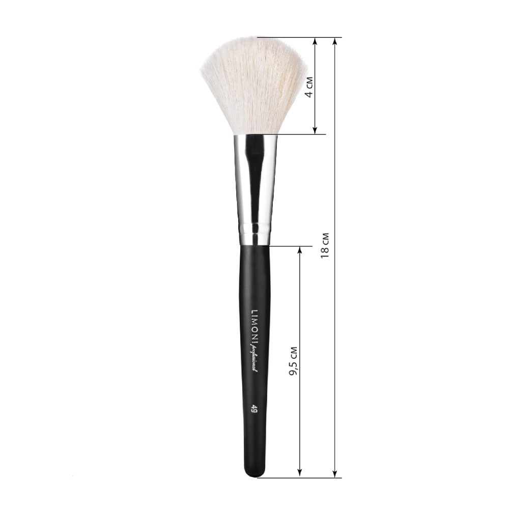 LIMONI Кисть для румян, хайлайтера № 49, коза / Professional, фото 2