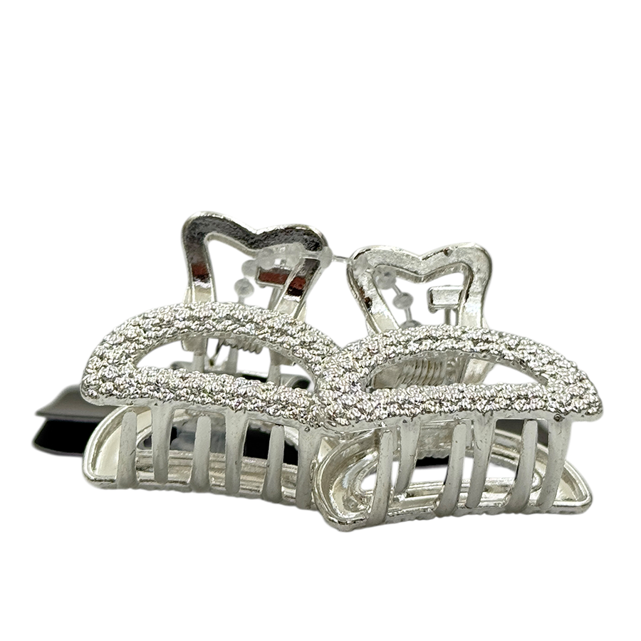 IWOU PROFESSIONAL Краб для волос малый Луна в серебре 2,5*2см 2шт, фото 4