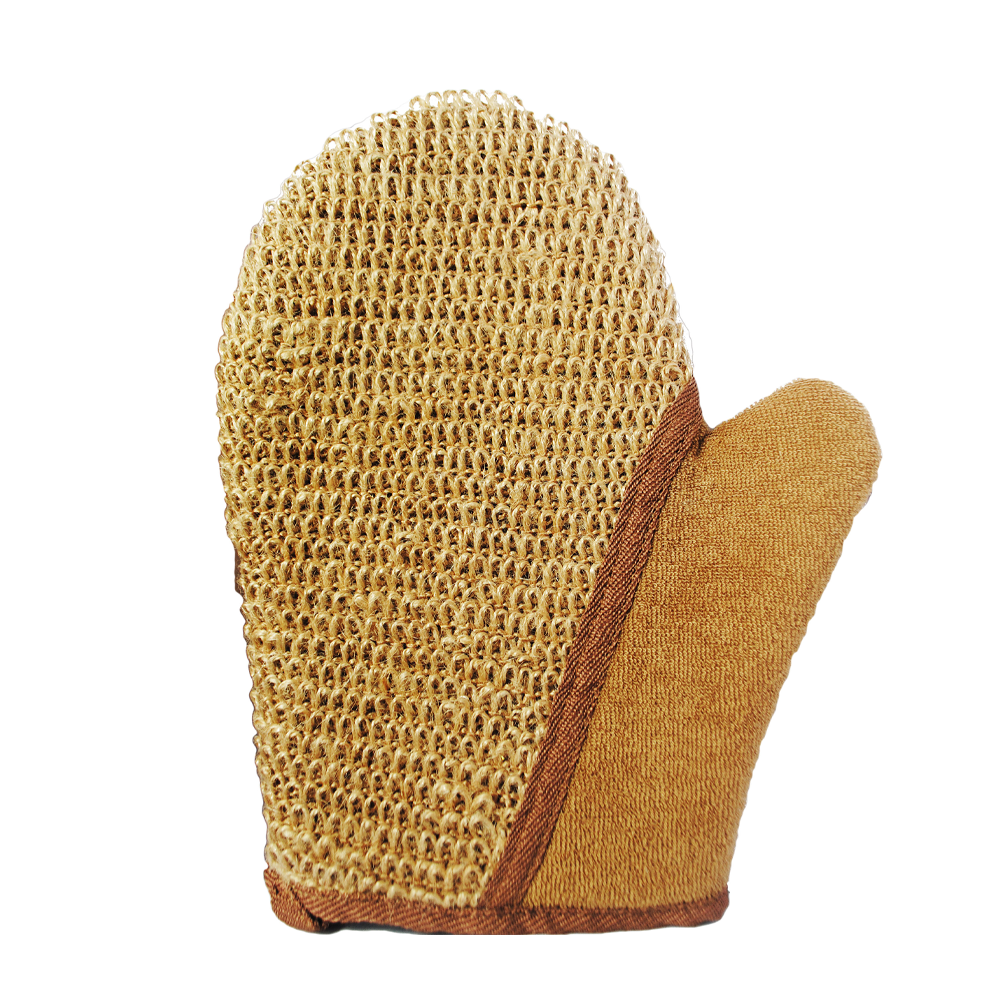 BEAUTY FORMAT Мочалка натуральная из волокна джута, рукавица / BEAUTY FORMAT 1 шт, фото 1