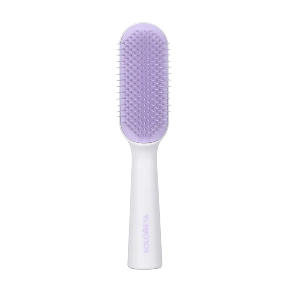 SOLOMEYA Расческа для чувствительной кожи головы в футляре, лиловая / Hair Brush for sensitive scalp Lilac, фото 1