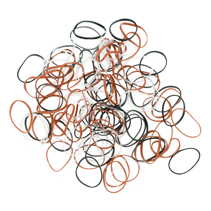 DEWAL PROFESSIONAL Резинки для волос силиконовые, цветные mini 100 шт/уп, фото 1