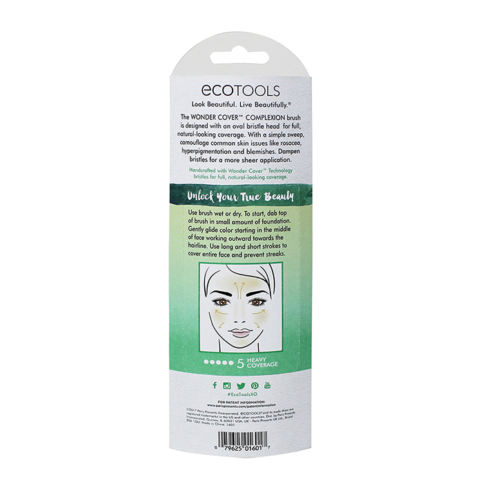 ECOTOOLS Кисть для тональной основы широкая / Wonder Cove Complexion Brush, фото 5