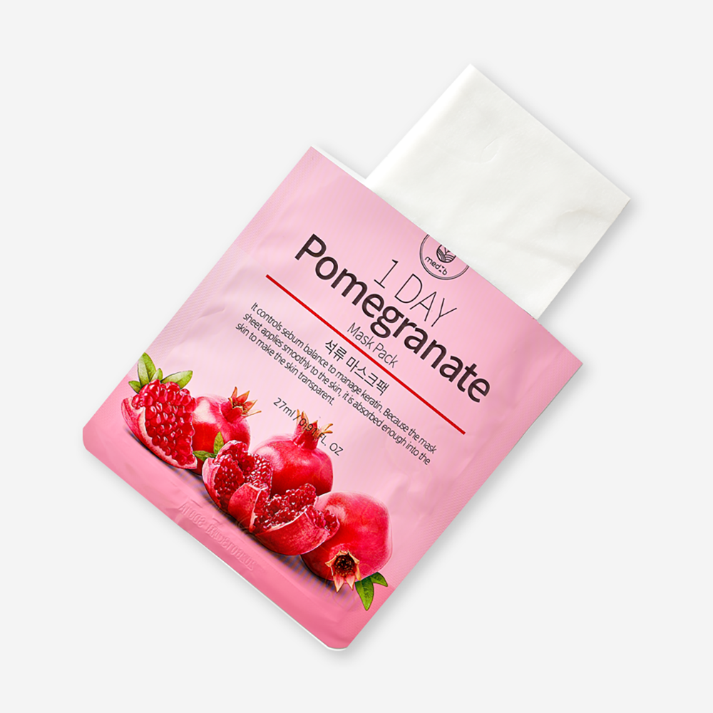 MED:B Маска тканевая с экстрактом граната / Med B 1 Day Pomegranate Mask Pack 27 мл, фото 2