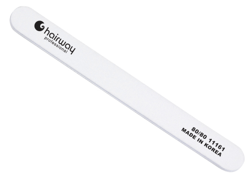 HAIRWAY Пилка стандарт белая 80/80, фото 1