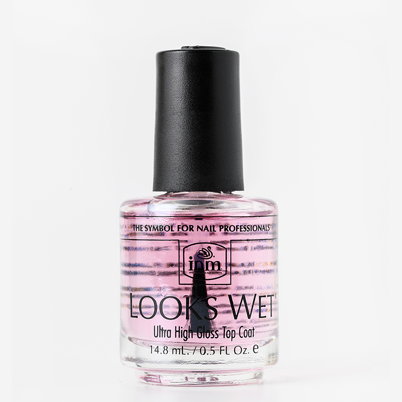 INM Покрытие верхнее с эффектом мокрого лака / Looks Weet 15 мл, фото 3