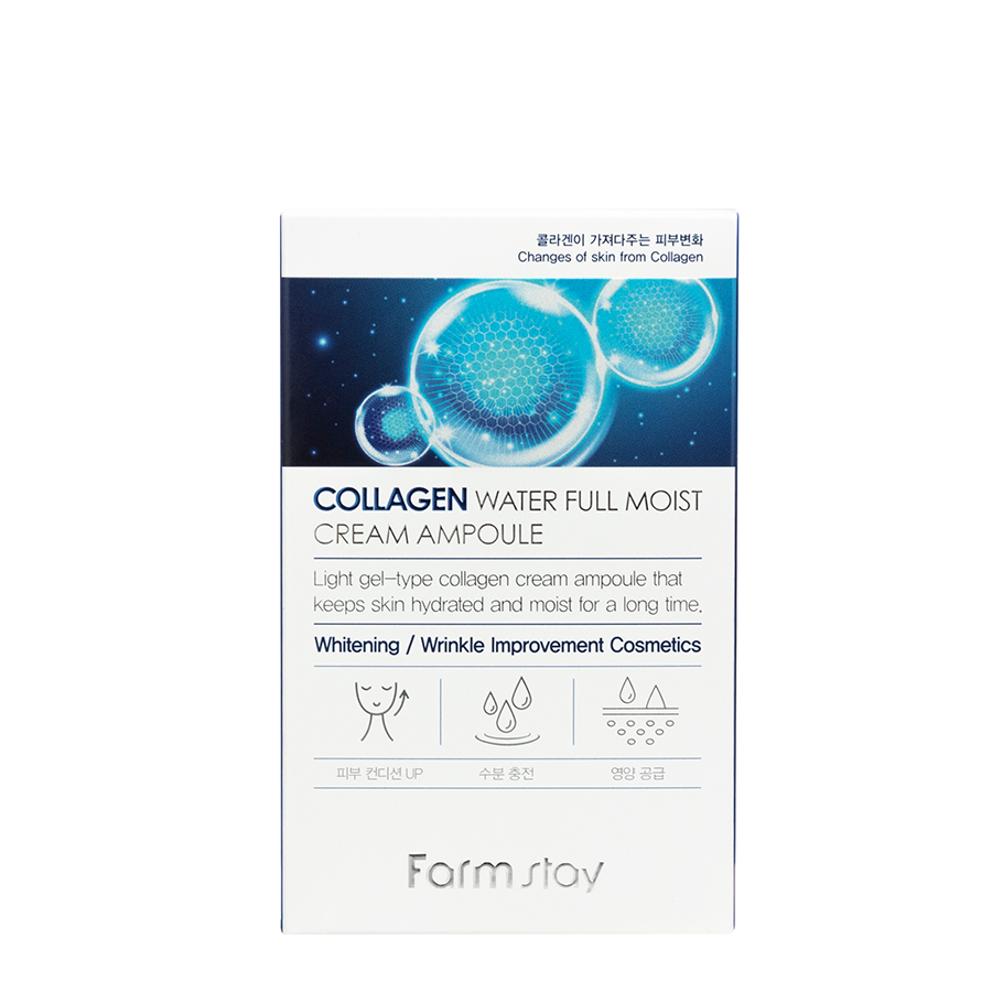 FARMSTAY Сыворотка интенсивно увлажняющая для лица с коллагеном / Collagen Water Full Moist Cream Ampoule 250 мл, фото 2