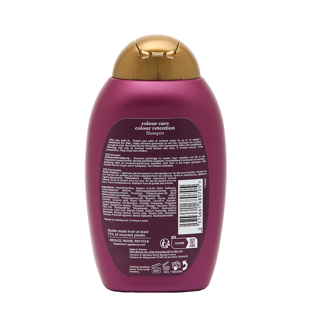OGX Шампунь для сохранения цвета окрашенных волос / Colour Retention Shampoo 385 мл, фото 2