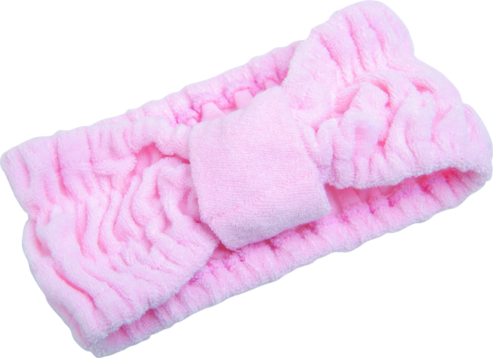 DEWAL BEAUTY Повязка на голову бантик, розовая, фото 1