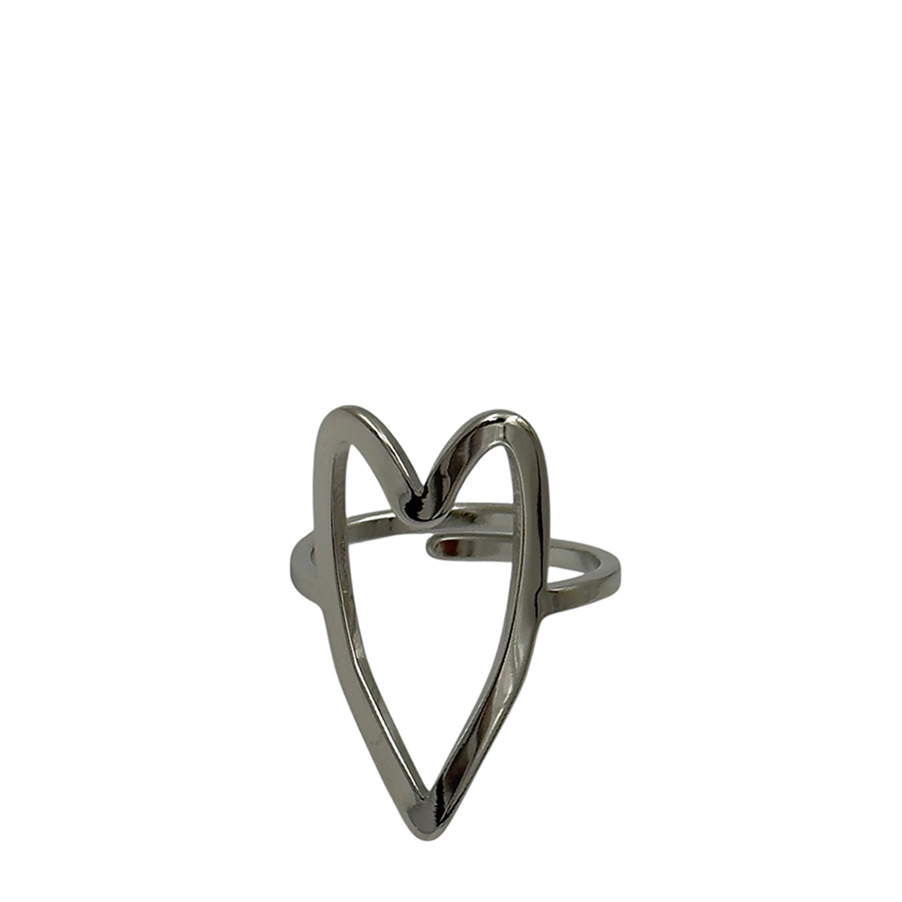 IWOU PROFESSIONAL Кольцо Сердце удлиненное цвет серебро, фото 1