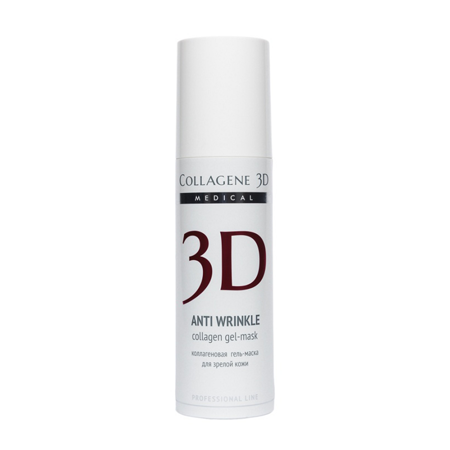 MEDICAL COLLAGENE 3D Гель-маска коллагеновая с плацентолью / Anti Wrinkle 30 мл проф., фото 2