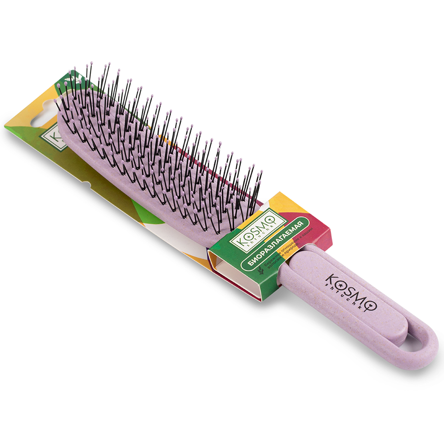 KOSMO SHTUCHKI Расческа прямая, фиолетовая / KOSMO SHTUCHKI, фото 2