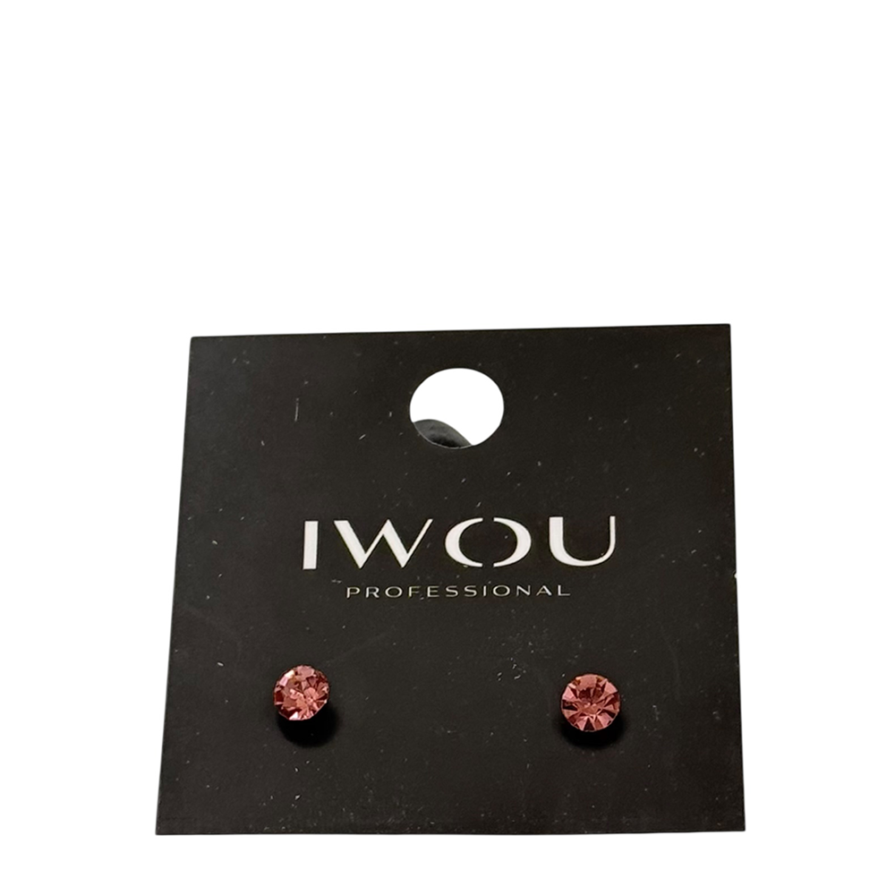 IWOU PROFESSIONAL Серьги гвоздики IWOU теплая роза 7мм, фото 1