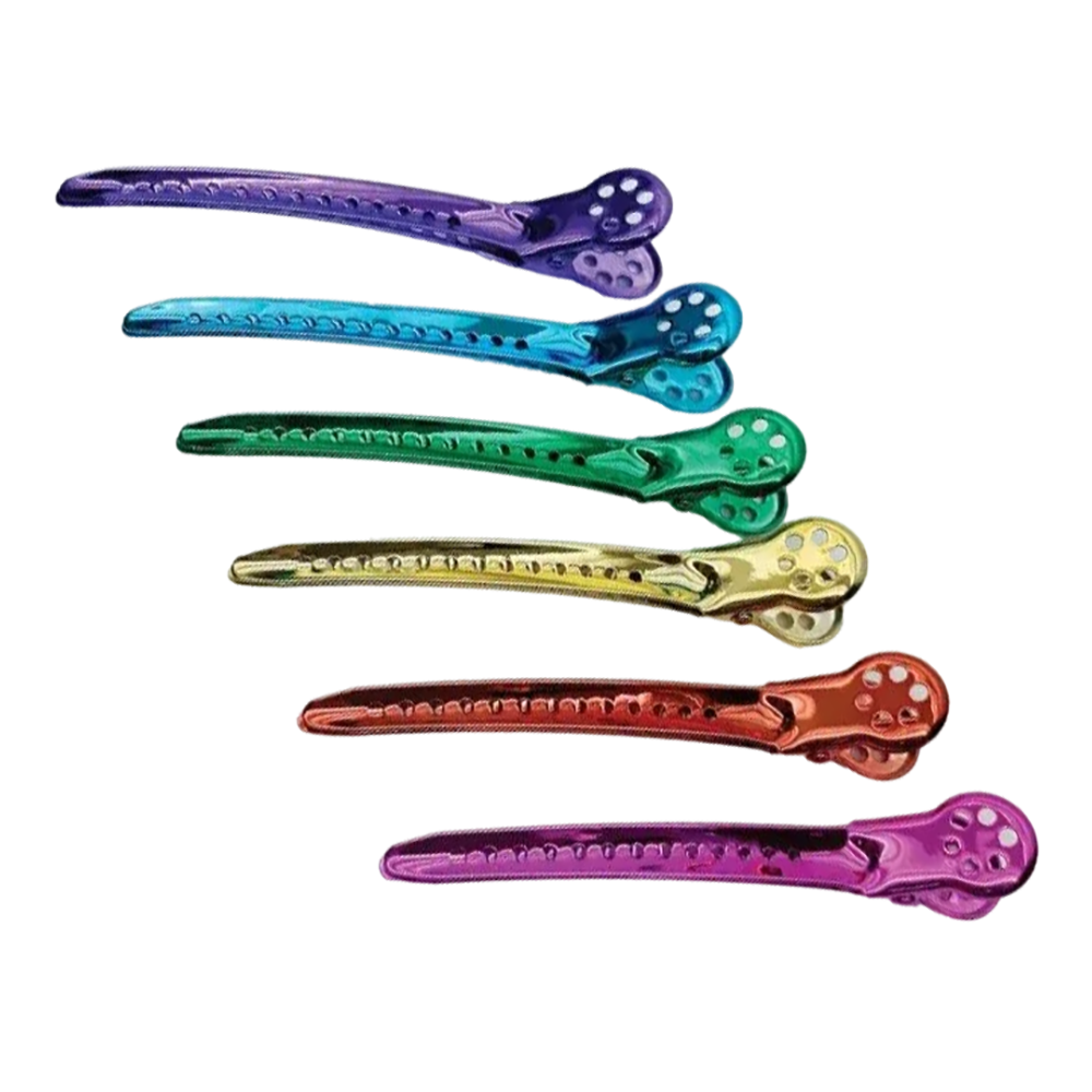 KAPOUS Зажимы парикмахерские металлические 93 х 15 х 13 мм, 6 шт, фото 1