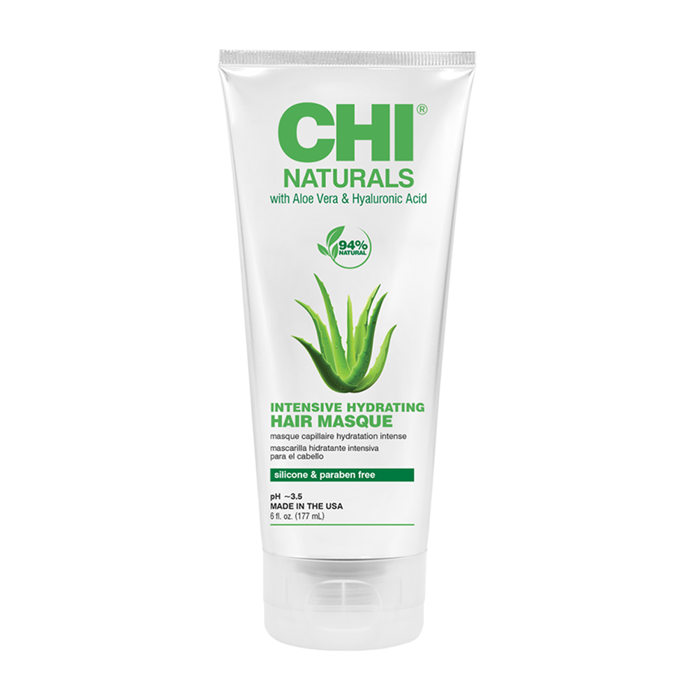 CHI Маска увлажняющая для волос с алоэ вера и гиалуроновой кислотой / CHI NATURALS INTENSIVE HYDRATING HAIR MASQUE 177 мл, фото 1