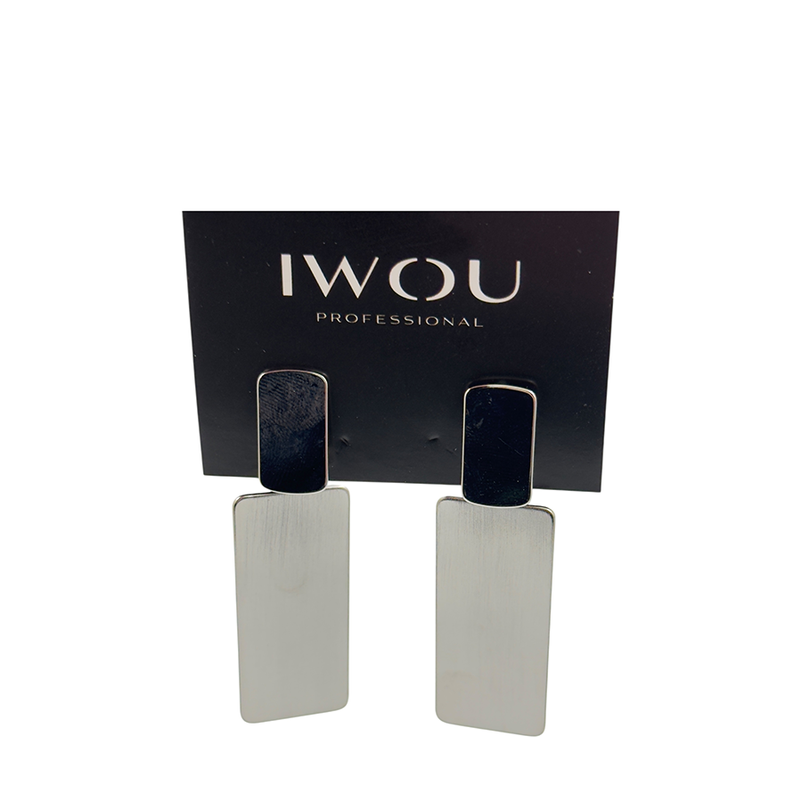 IWOU PROFESSIONAL Серьги Платиновые пластины, фото 2