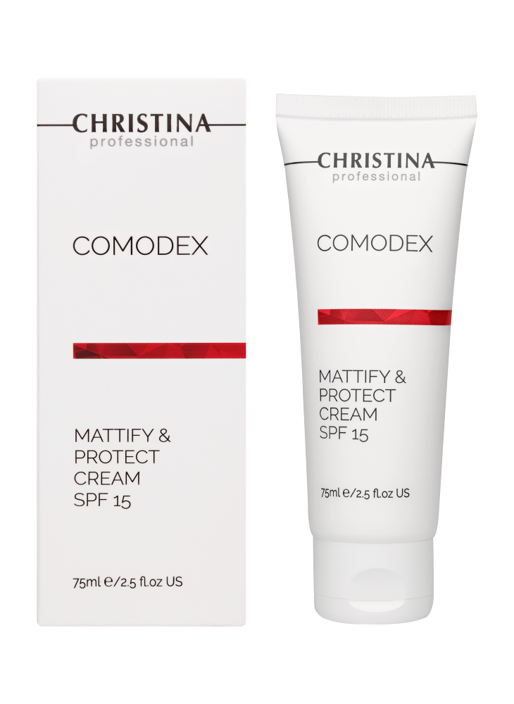 CHRISTINA Крем матирующий защитный SPF 15 / Mattify & Protect Cream Comodex 75 мл, фото 3