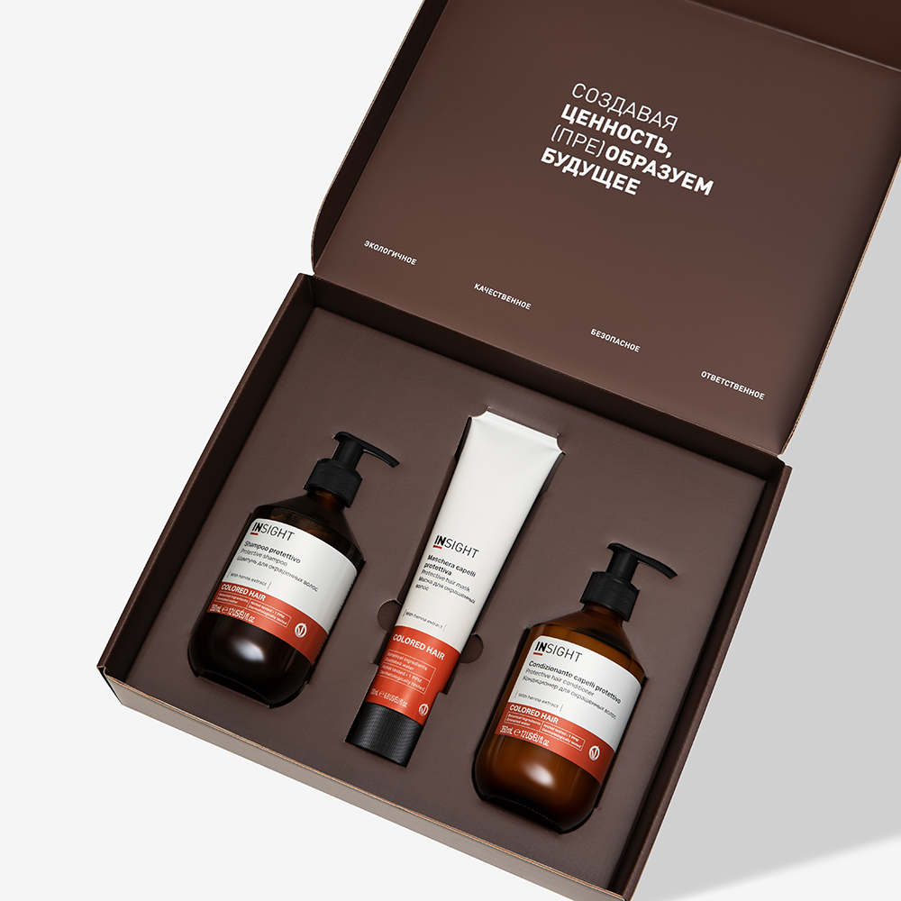 INSIGHT Набор для окрашенных волос (шампунь 350 мл, маска 200 мл, кондиционер 350 мл) COLORED HAIR, фото 4