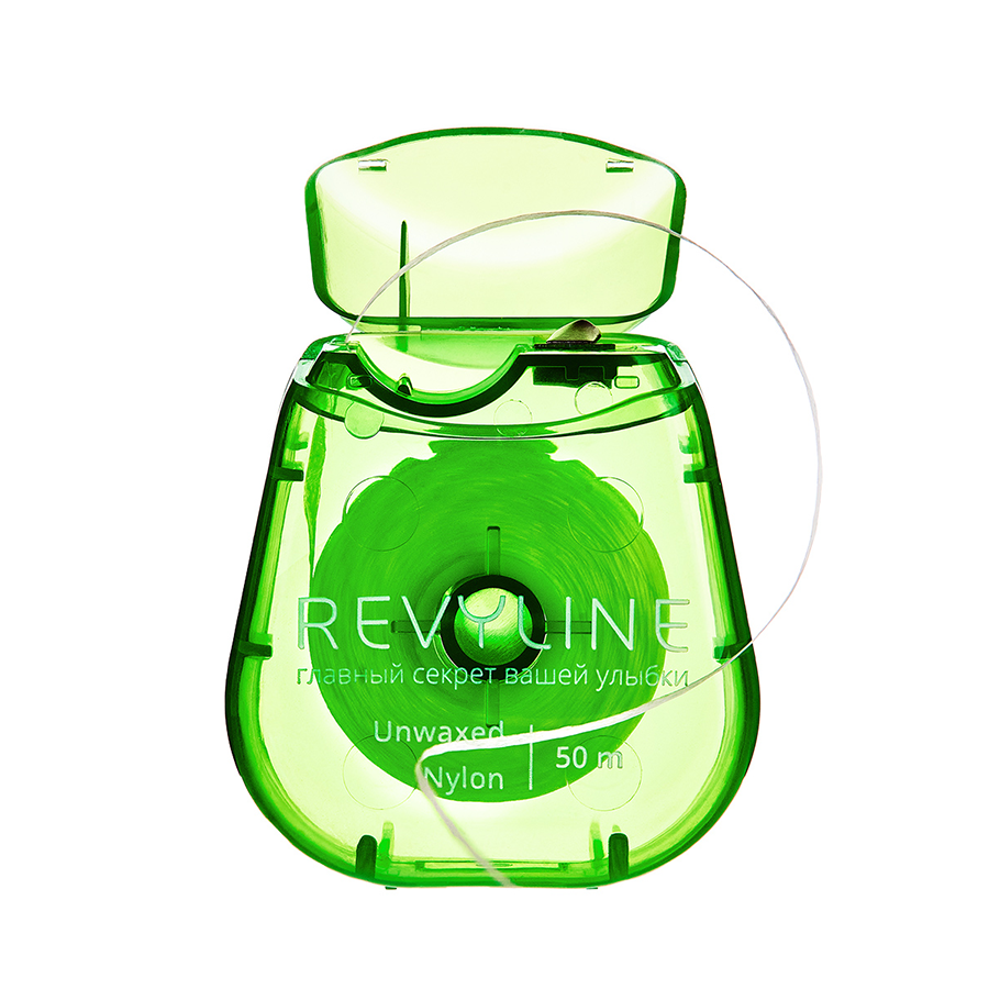 REVYLINE Нить зубная невощеная, нейлон, 50 м, зеленая / Revyline, фото 4