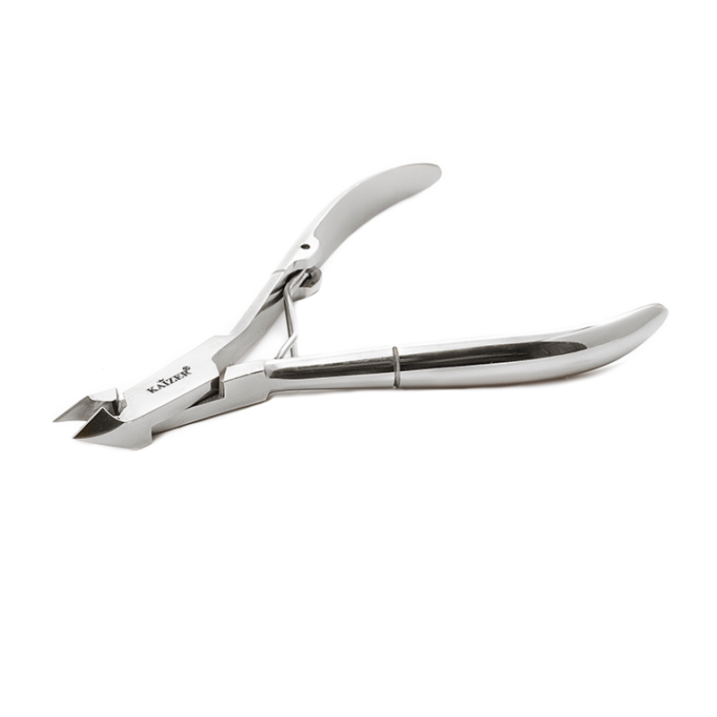 KAIZER Кусачки маникюрные, однопружинные, ручная алмазная заточка, серебро, фото 2