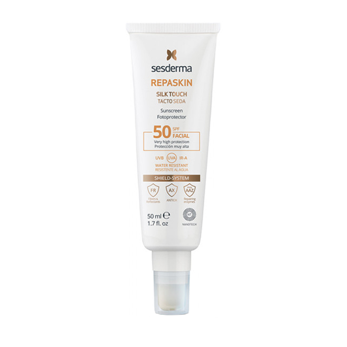 SESDERMA Средство солнцезащитное с нежностью шелка для лица / Repaskin Silk Touch Facial Sunscreen SPF 50 50 мл, фото 1