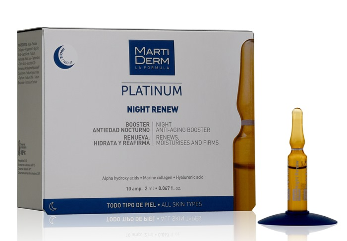 MARTIDERM Ампулы для лица Ночное восстановление / Платинум 10 х 2 мл, фото 1