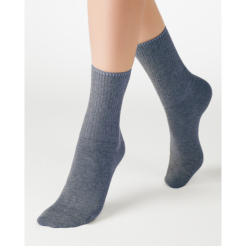 MINIMI Носки Nero Melange 35-38 (23-25) / MINI COTONE 1203, фото 4