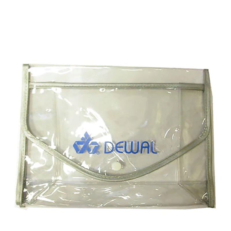 DEWAL PROFESSIONAL Косметичка на кнопке, полимерный материал, прозрачно-серая 22х8х16 см, фото 2