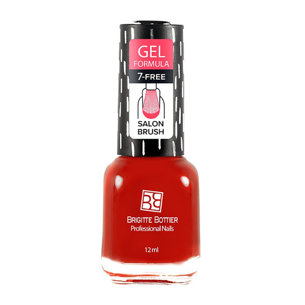 BRIGITTE BOTTIER 10 лак для ногтей гелевый, насыщенно-красный / GEL FORMULA 12 мл, фото 1