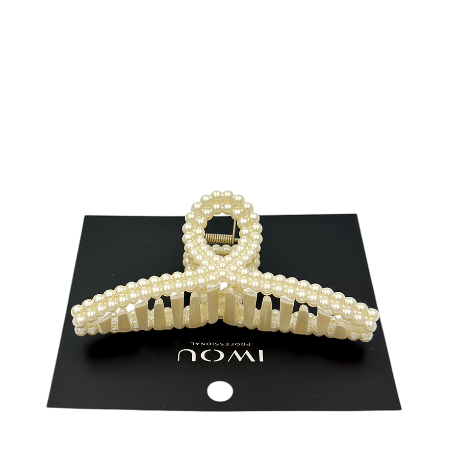 IWOU PROFESSIONAL Краб для волос большой Жемчужины 1шт, фото 2