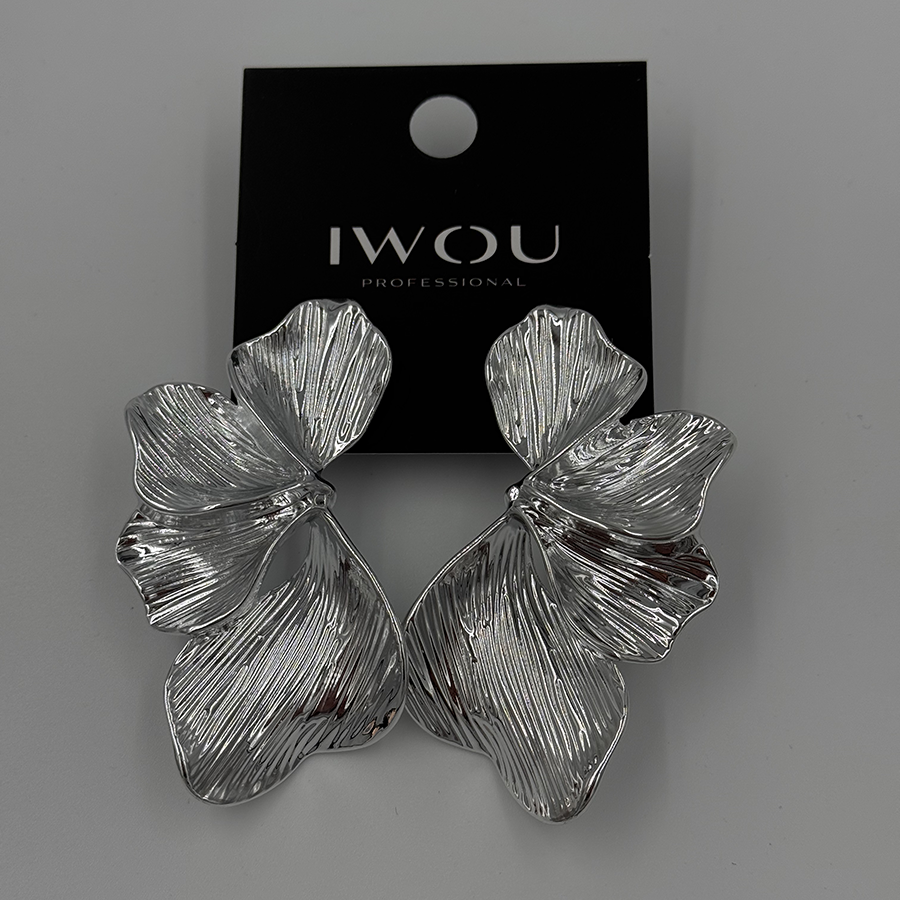 IWOU PROFESSIONAL Серьги Зеркальные лепестки 1 шт, фото 2