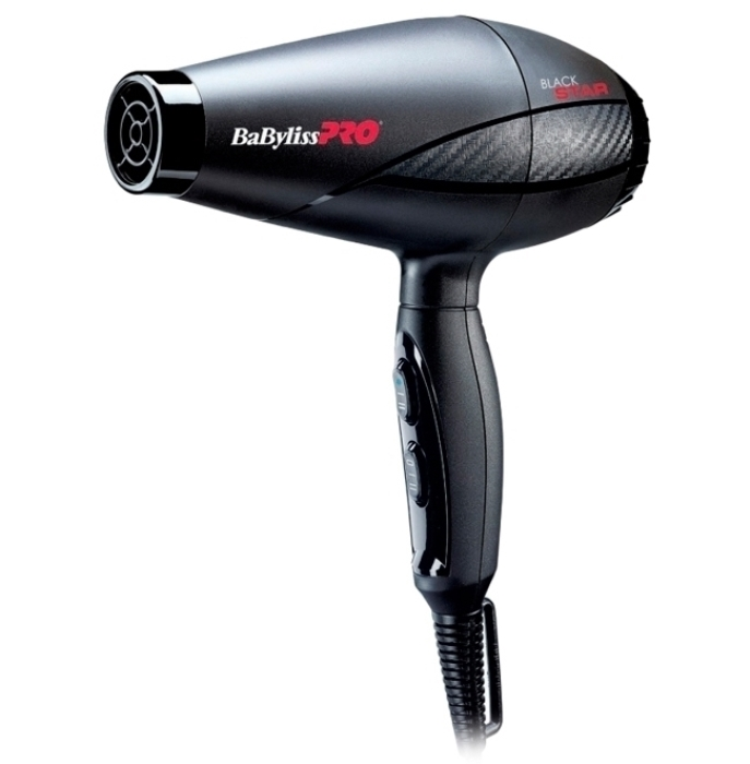 BABYLISS PRO Фен BaByliss Pro BLACK STAR, 2 насадки, 2000Вт, фото 2