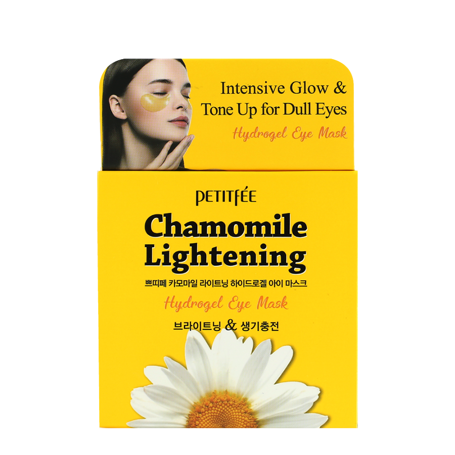 PETITFEE Патчи гидрогелевые осветляющие для области вокруг глаз / Chamomile Lightening Hydrogel Eye Mask 60 шт, фото 2