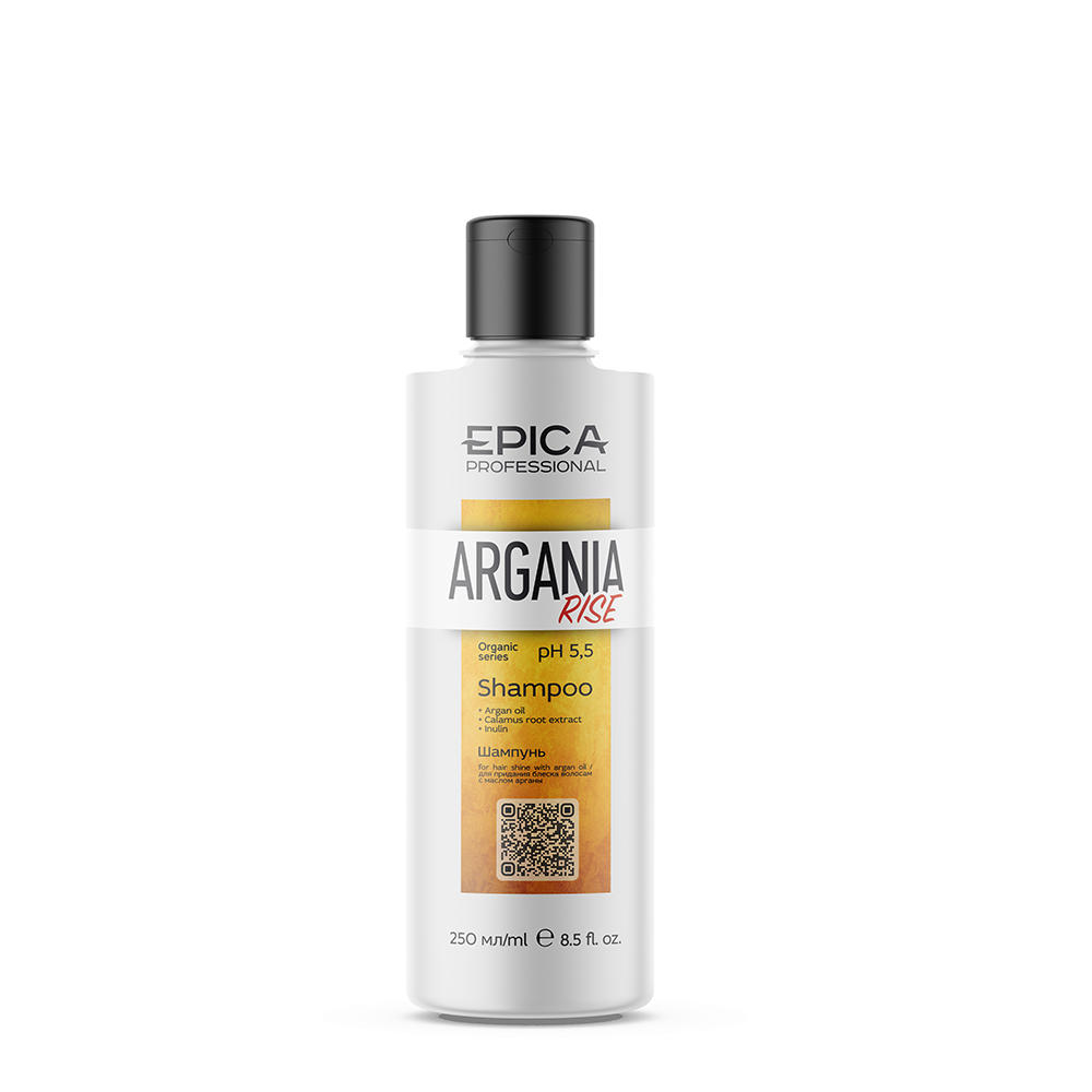 EPICA PROFESSIONAL Шампунь для придания блеска с маслом арганы / Argania Rise ORGANIC 250 мл, фото 1