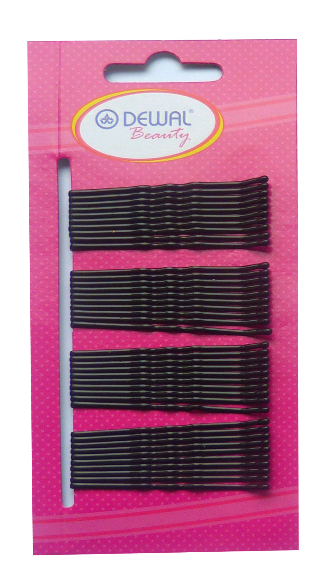 DEWAL BEAUTY Невидимки черные, волна 50 мм, 40 шт/уп, фото 1