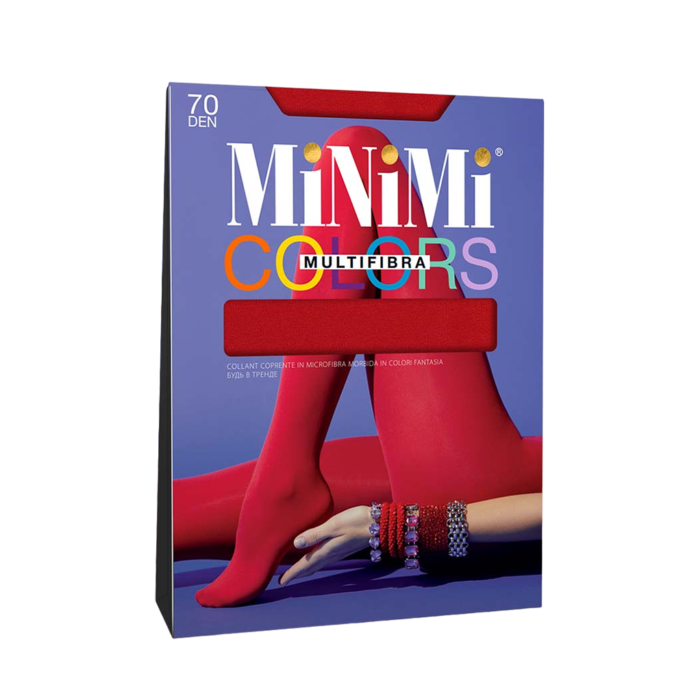 MINIMI Колготки темно-красные Rosso Mosto 5 / Mini MULTIFIBRA COLORS 70, фото 1