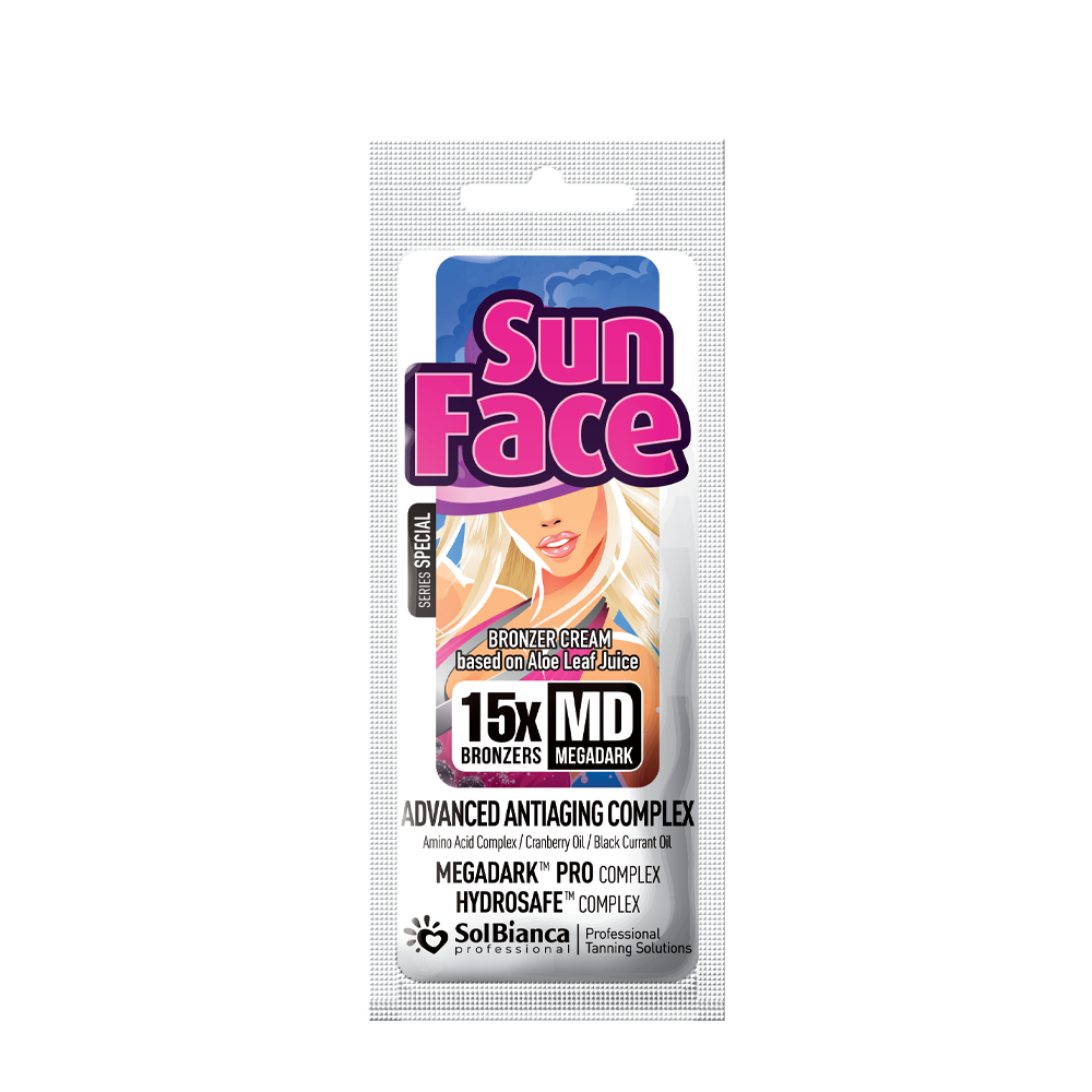 SOLBIANCA Крем-автозагар с аминокислотным комплексом, маслами клюквы и черной смородины для лица / Sun Face 15х bronzer 15 мл, фото 1