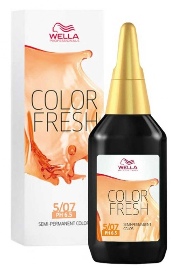 WELLA 5/07 краска оттеночная для волос, светло-коричневый натуральный коричневый / Color Fresh 75 мл, фото 2