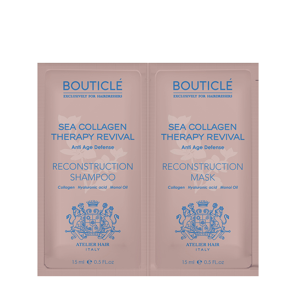BOUTICLE Набор для волос (шампунь 15 мл + маска 15 мл) Sea Collagen Therapy Revival, фото 1