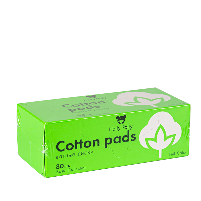 HOLLY POLLY Диски ватные косметические розовые, 80 шт, фото 3