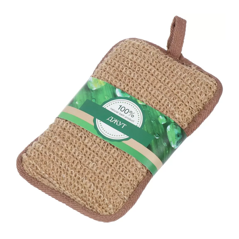 BEAUTY FORMAT Мочалка натуральная из волокна джута, брус / BEAUTY FORMAT 1 шт, фото 2