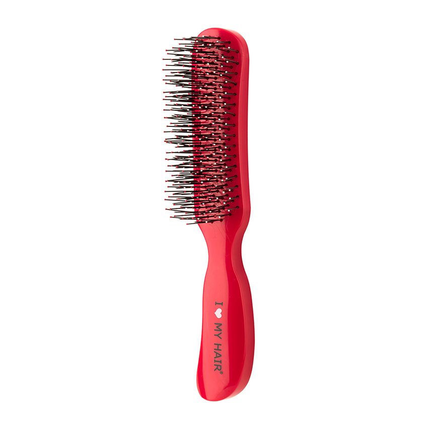 I LOVE MY HAIR Щетка парикмахерская для волос Therapy Brush, красная глянцевая M, фото 2